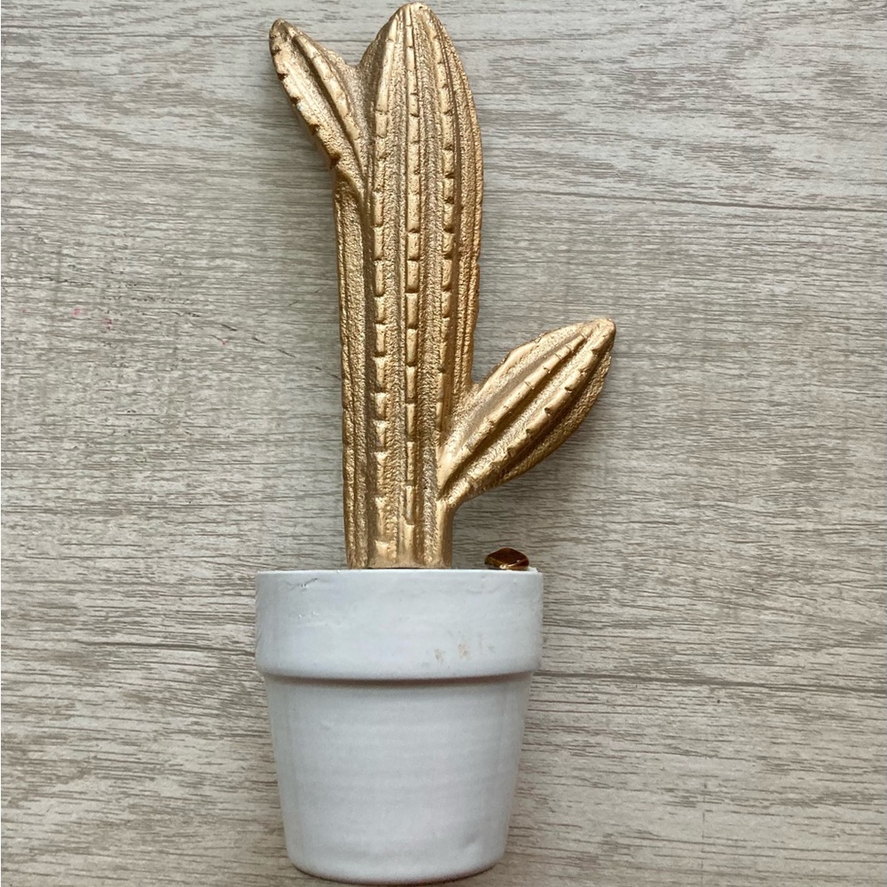 Gold cactus Countertop Decor